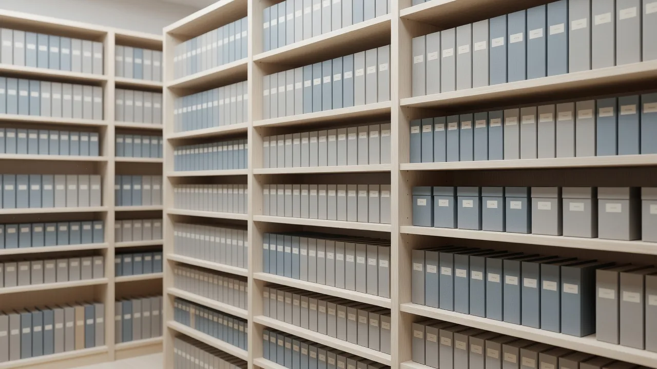 保管庫のような技術文書アーカイブ室のイメージ